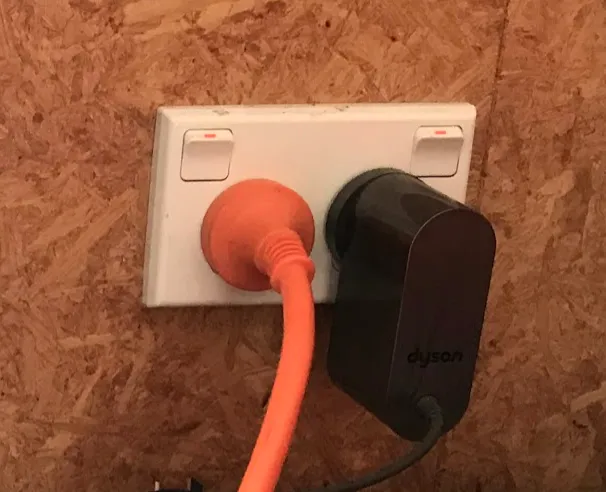 Standard household socket used for EV charging